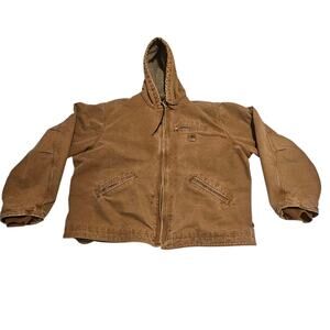Carhartt Jacket Mens 2XL Sierra Sherpa Lined J141 Brn Brown Zip Coat